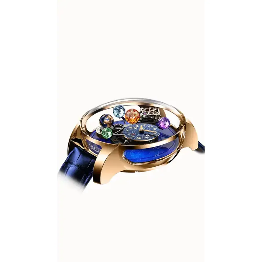 Jacob & Co. Astronomia Solar Zodiac — Rose Gold with Blue Aventurine Dial