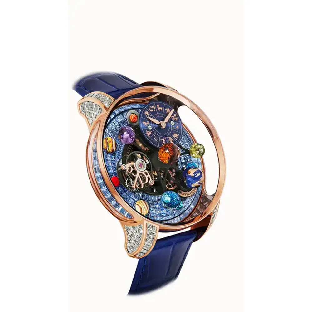 Jacob & Co. Astronomia Solar Zodiac — Zodiac Icy Blue Sapphires Baguette