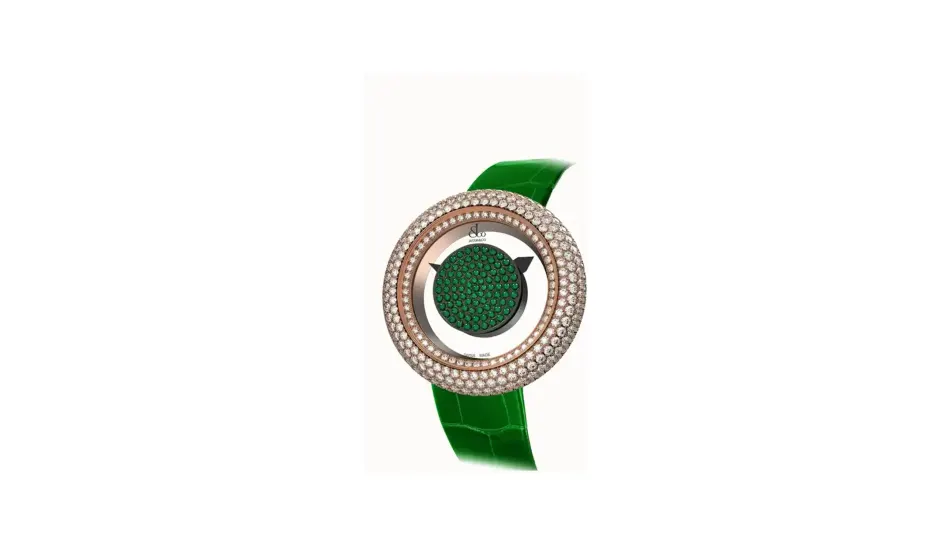Jacob & Co. Brilliant Mystery Pave Diamonds — Tsavorites in Rose Gold (38MM)