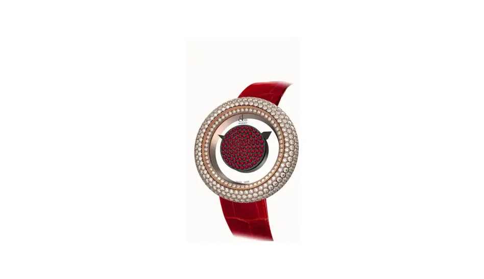 Jacob & Co. Brilliant Mystery Pave Diamonds — Rubies in Rose Gold (38MM)