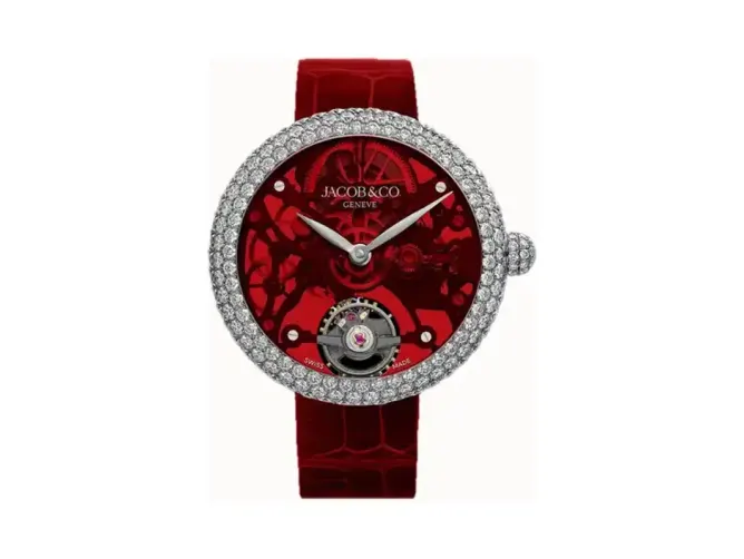 Jacob & Co. Brilliant Skeleton Northern Lights — Stainless Steel, Red