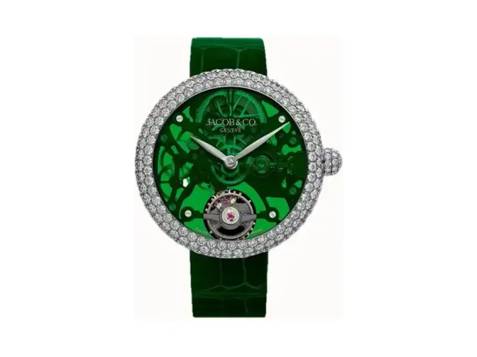 Jacob & Co. Brilliant Skeleton Northern Lights — Stainless Steel, Green