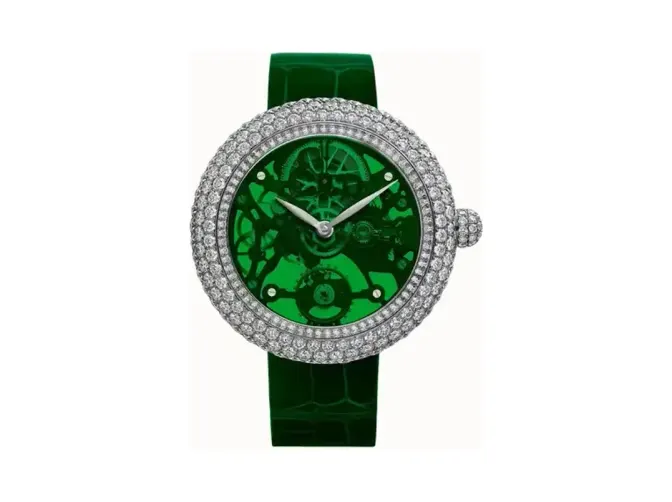 Jacob & Co. Brilliant Skeleton Northern Lights — Steel, Green