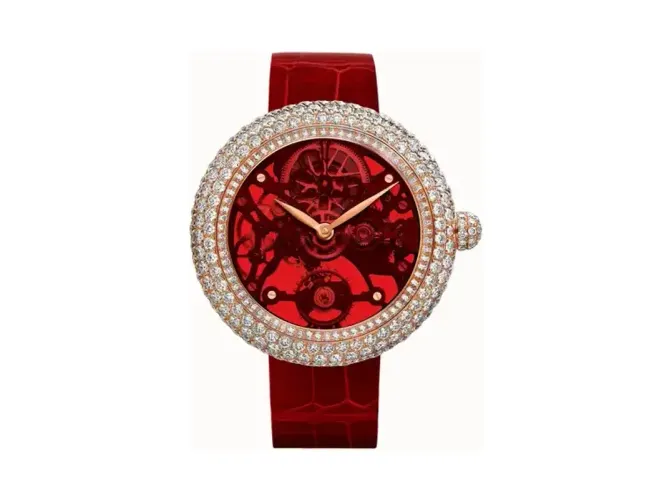 Jacob & Co. Brilliant Skeleton Northern Lights — Rose Gold, Red