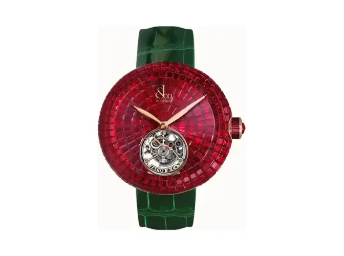 Jacob & Co. Brilliant Flying Tourbillon — Rubies (Rose Gold)