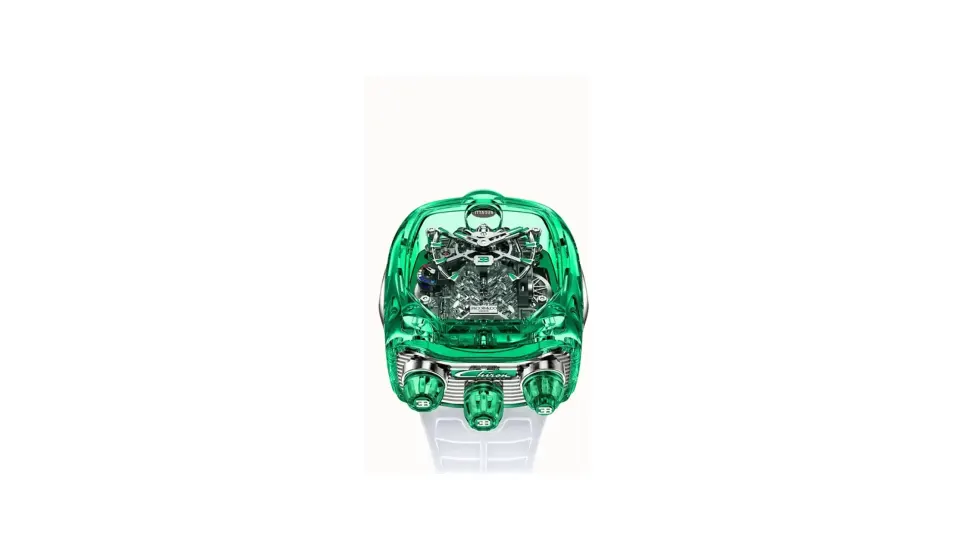 Jacob & Co. Bugatti Chiron Tourbillon Sapphire Crystal — Green Sapphire Crystal