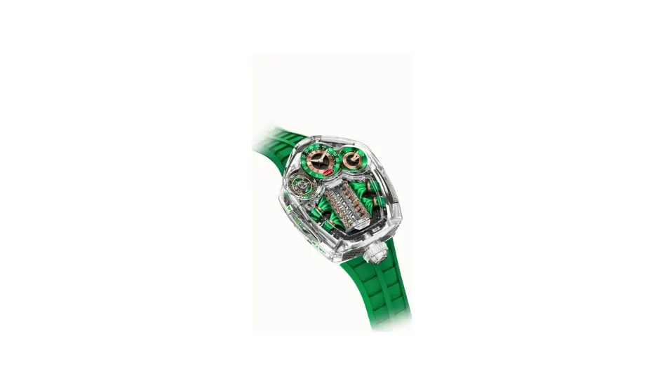 Jacob & Co. Bugatti Tourbillon Sapphire Crystal — Clear / Green