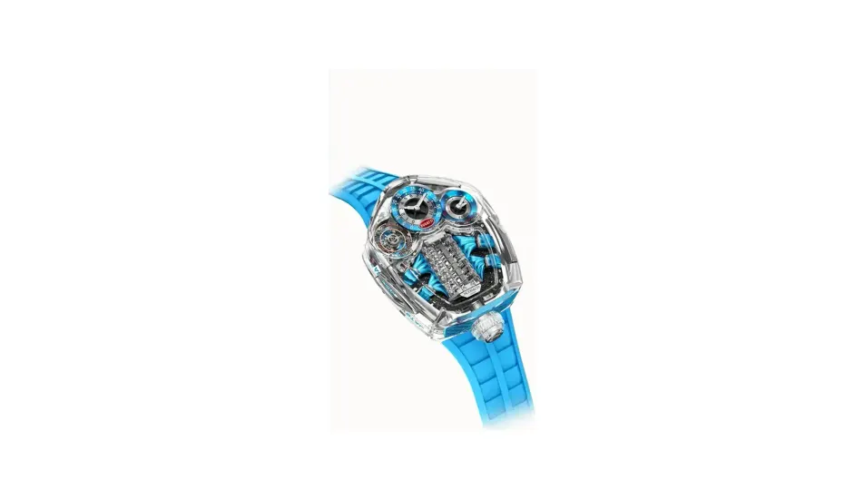 Jacob & Co. Bugatti Tourbillon Sapphire Crystal — Clear / Blue