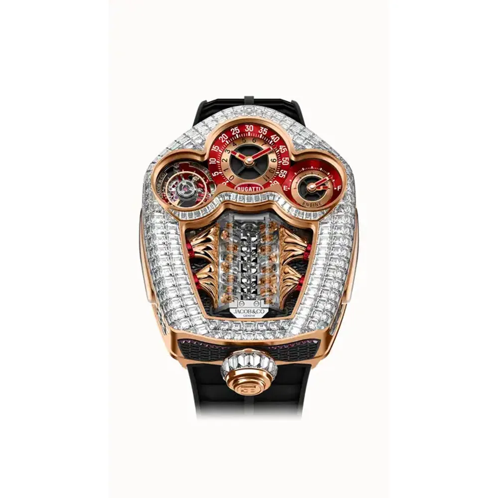 Jacob & Co. Bugatti Tourbillon Baguette — Rose Gold