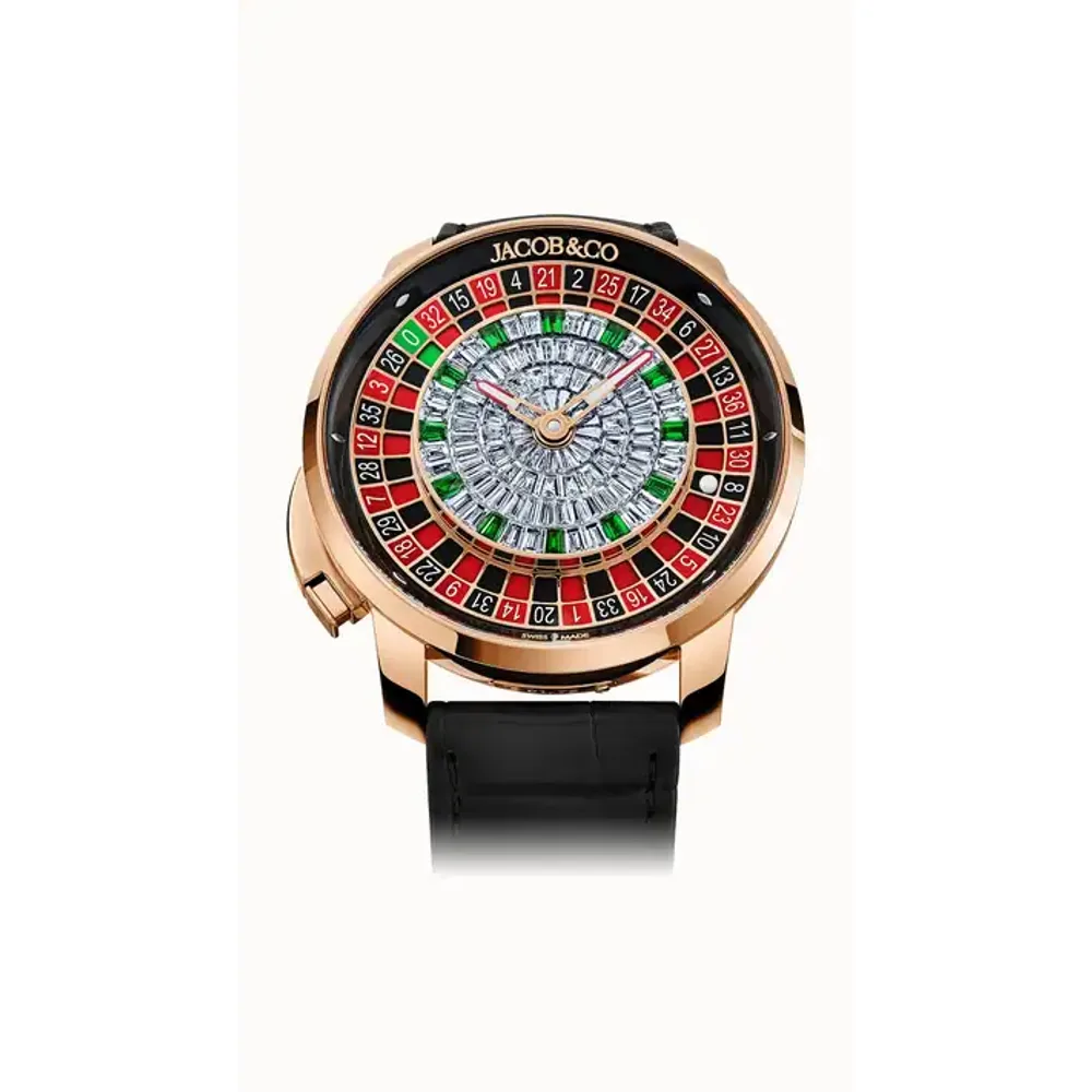Jacob & Co. Casino Tourbillon — Rose Gold Baguette