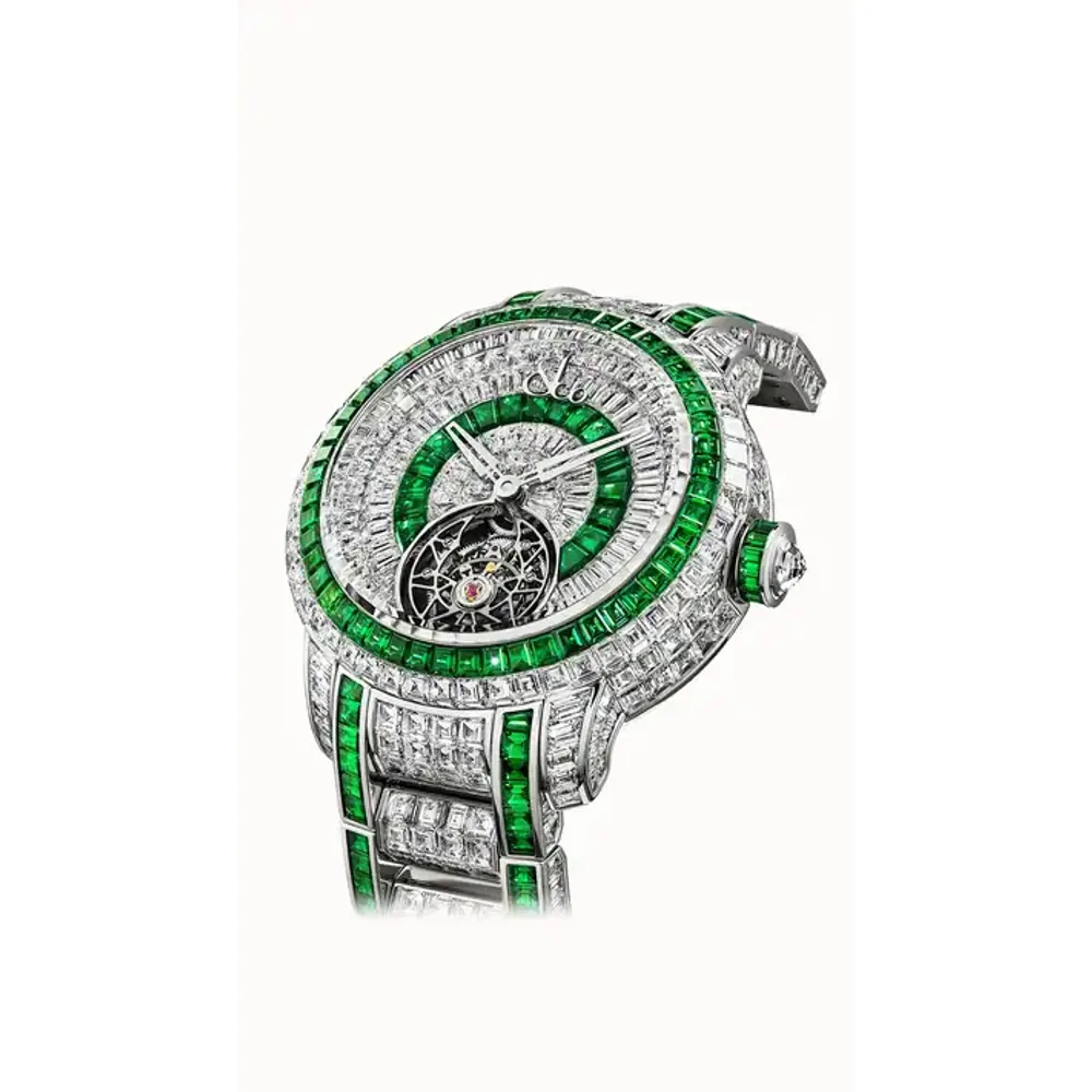 Jacob & Co. Caviar Tourbillon — White Diamonds & Tsavorites