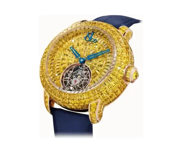 Jacob & Co. Caviar Tourbillon — Yellow Sapphires, 18K Rose Gold