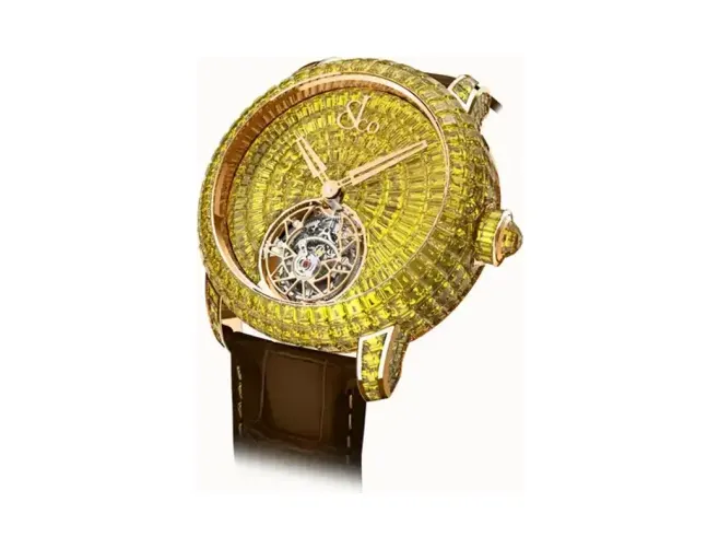 Jacob & Co. Caviar Tourbillon — Yellow Sapphires, 18K Rose Gold