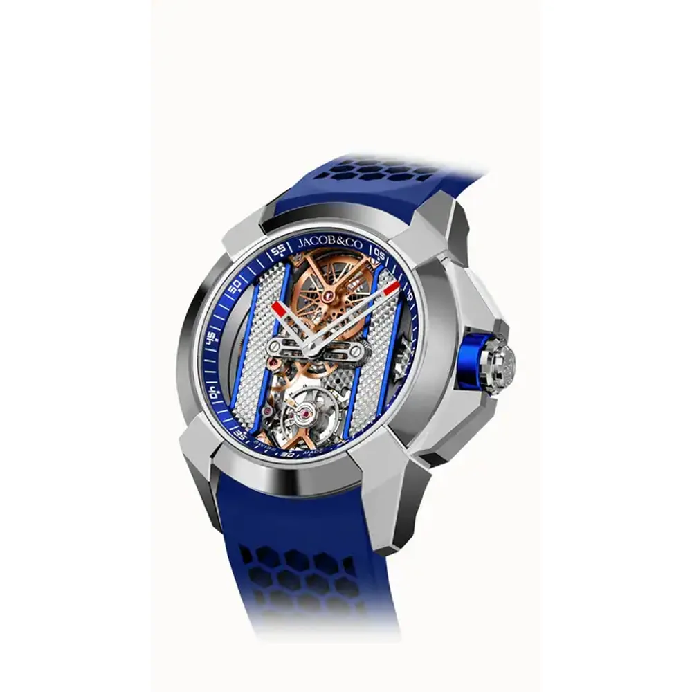 Jacob & Co. Epic X Bridges — Stainless Steel (Blue)