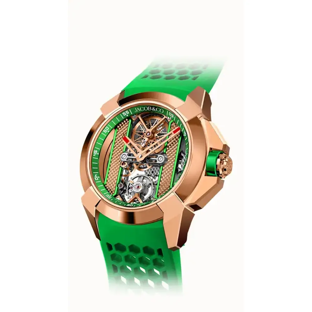 Jacob & Co. Epic X Bridges — Rose Gold (Green)