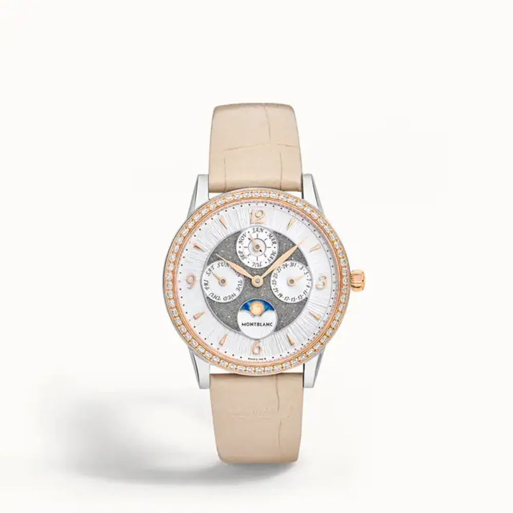 Montblanc Bohème Perpetual Calendar 36 mm, Steel, 5N Gold