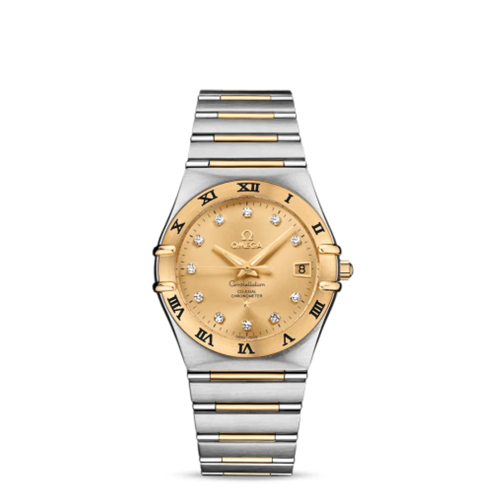 Omega Constellation Co-Axial 35.5 Stainless Steel / Yellow Gold / Champagne / 160 Years
