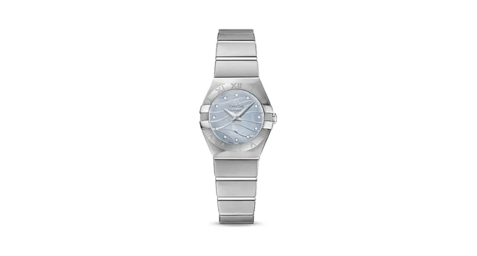 Omega Constellation Quartz 24 Brushed Stainless Steel / Blue MOP