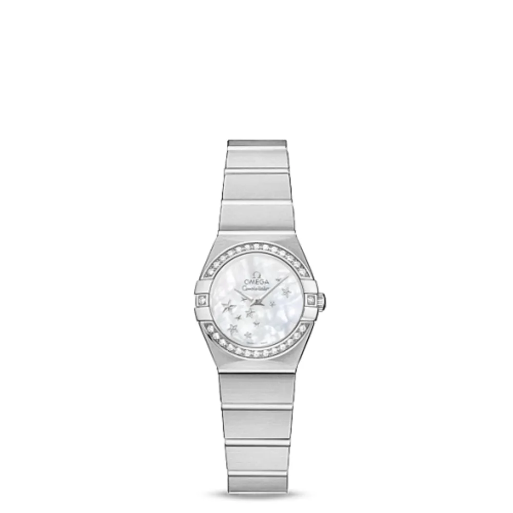 Omega Constellation Quartz 24 Brushed Stainless Steel / Diamond / MOP Star