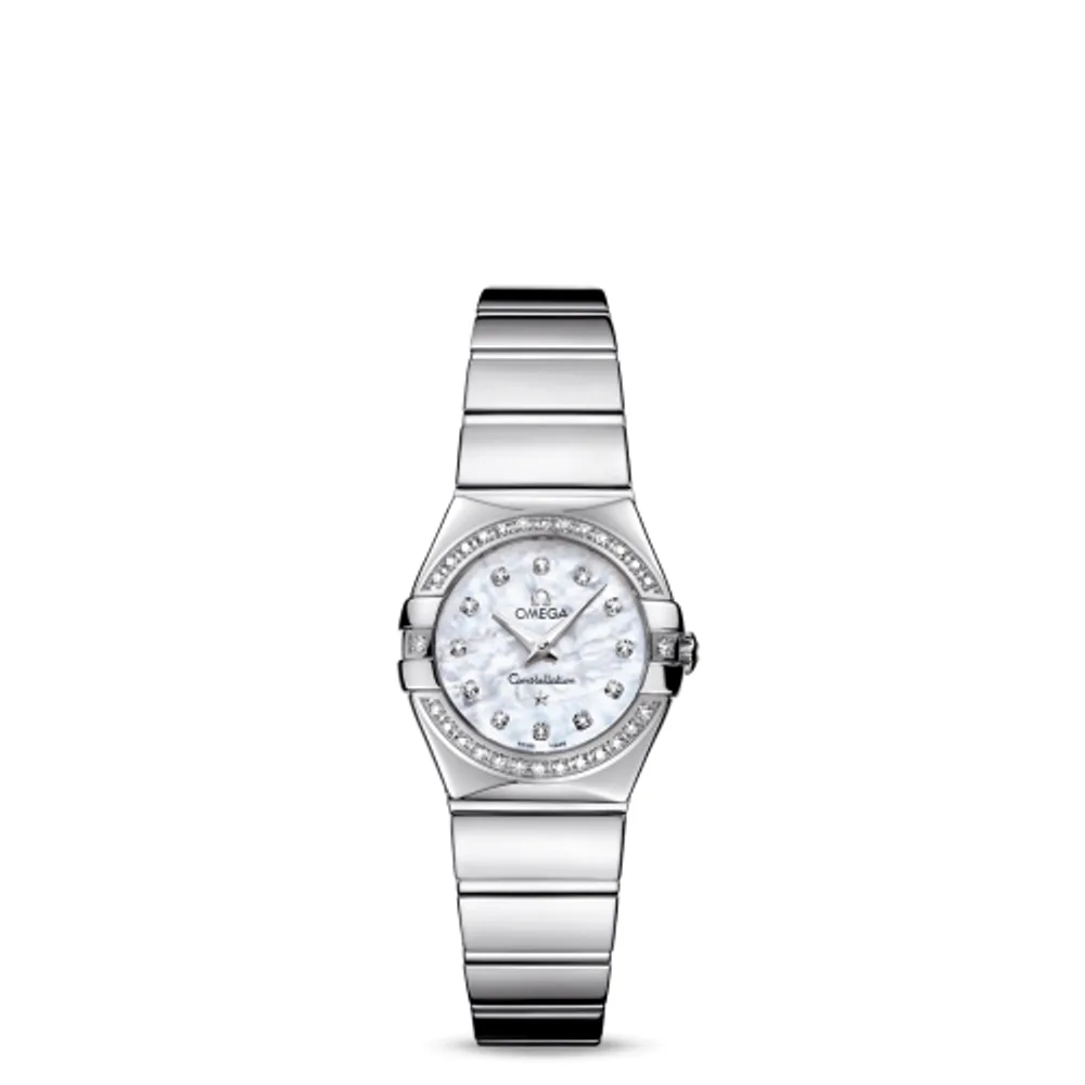 Omega Constellation Quartz 24 Polished Stainless Steel / Diamond / MOP