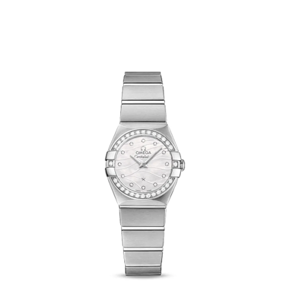 Omega Constellation Quartz 24 Brushed Stainless Steel / Diamond / MOP