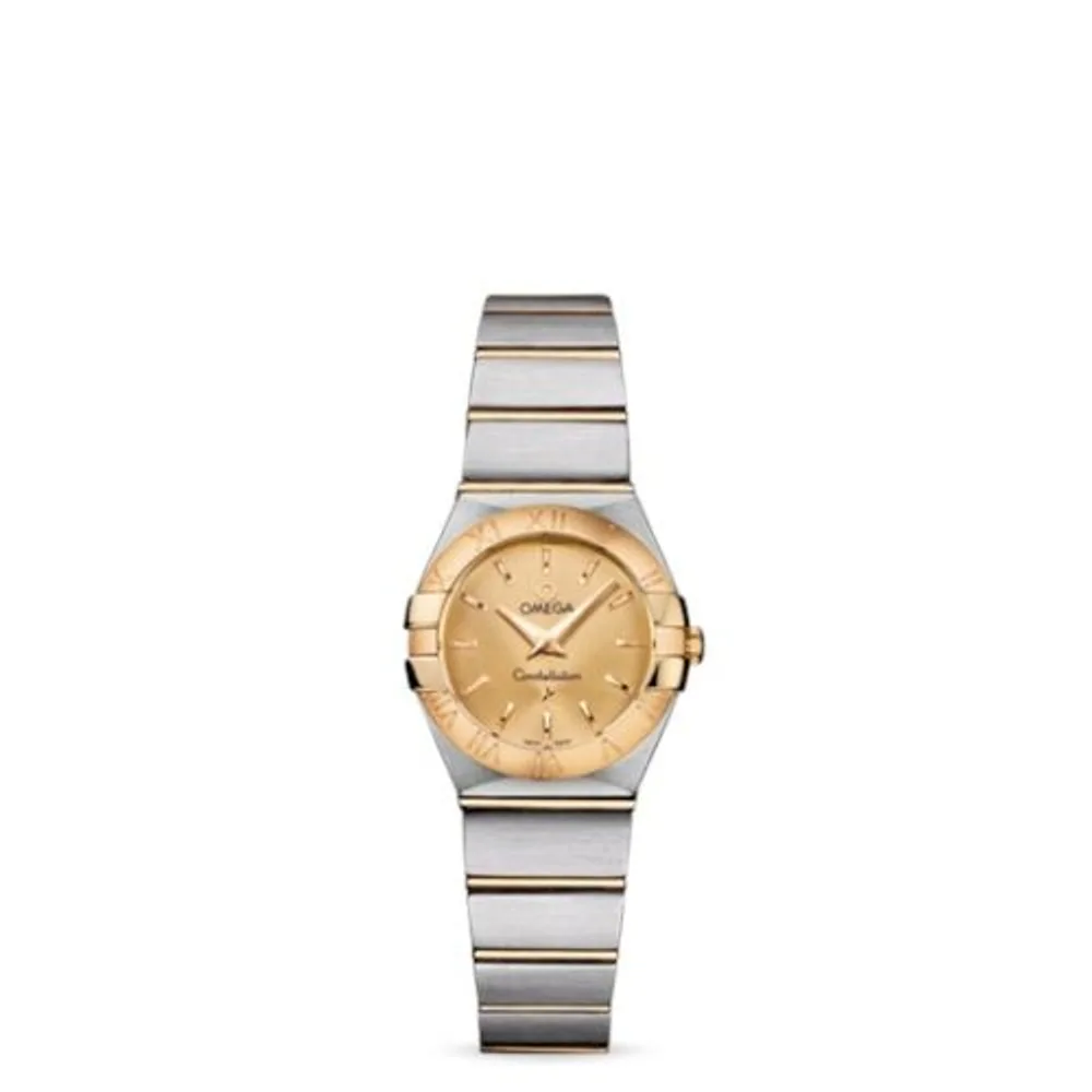 Omega Constellation Quartz 24 Brushed Stainless Steel / Yellow Gold / Champagne