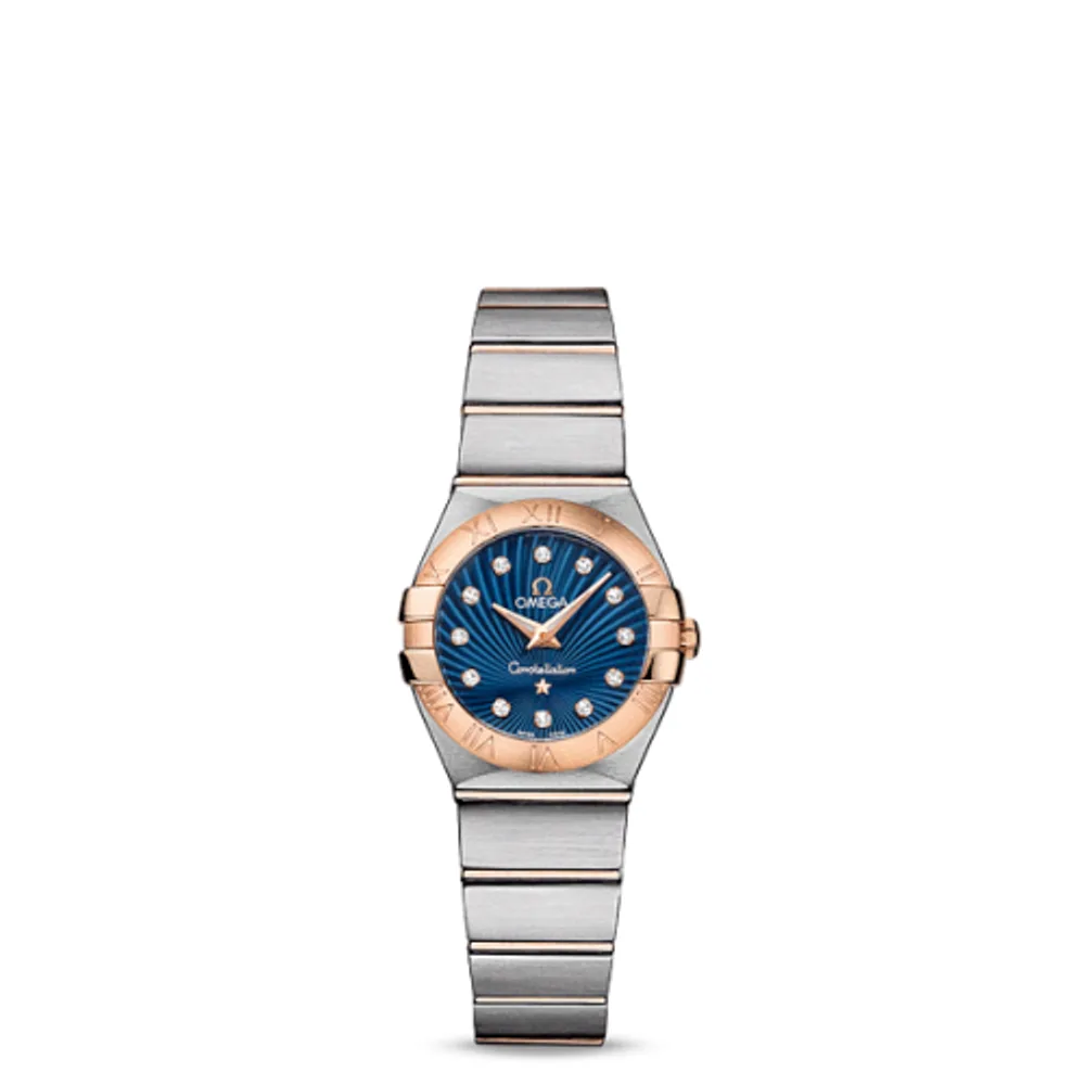 Omega Constellation Quartz 24 Brushed Stainless Steel / Red Gold / Blue Supernova
