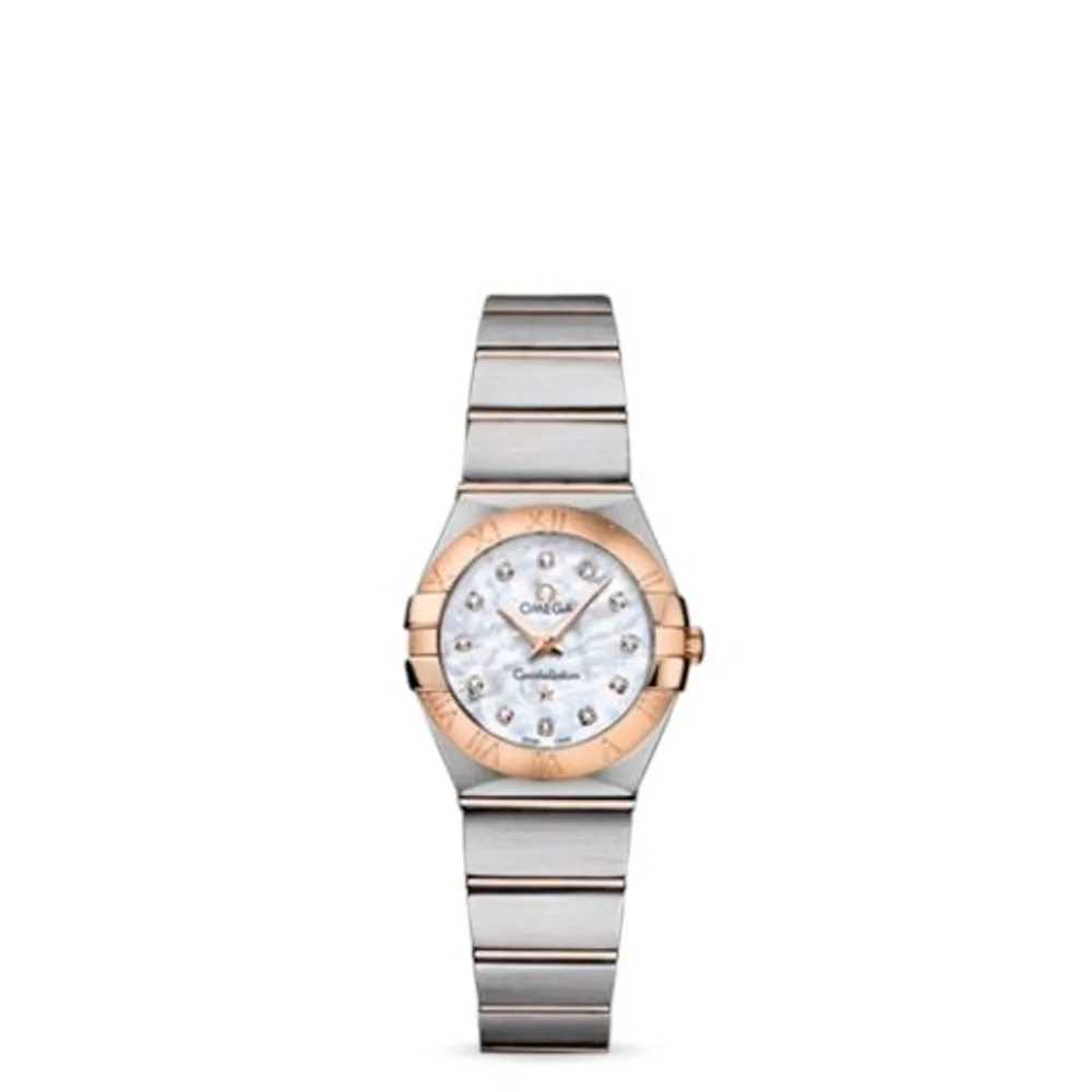 Omega Constellation Quartz 24 Brushed Stainless Steel / Red Gold / MOP