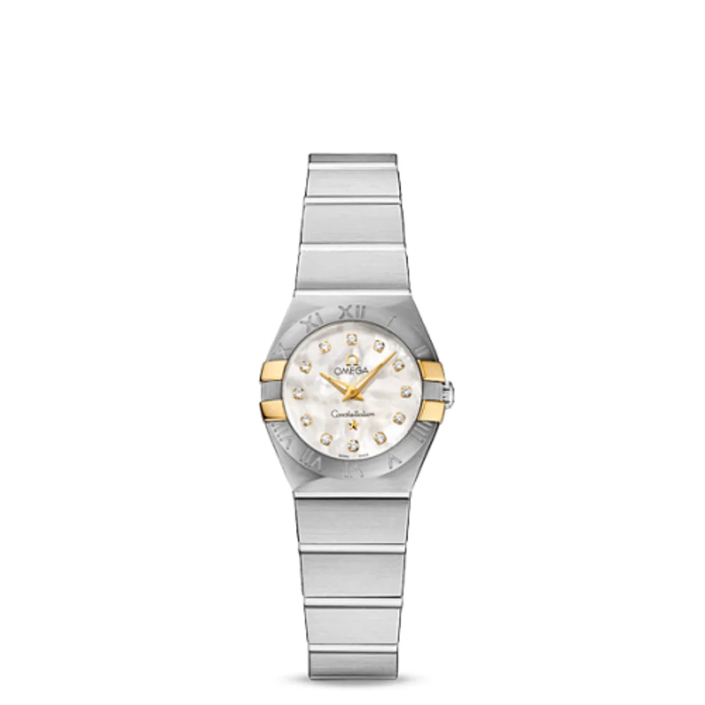 Omega Constellation Quartz 24 Brushed Stainless Steel / Gold Claws / MOP