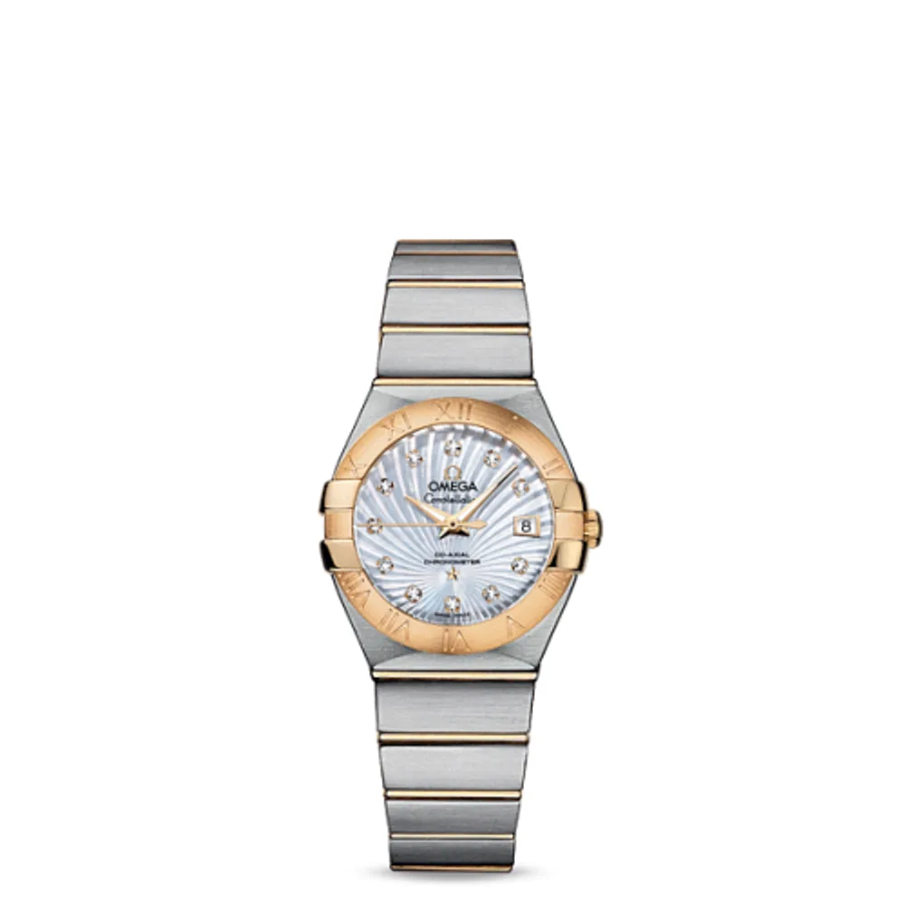 Omega Constellation Co-Axial 27 Brushed Stainless Steel / Yellow Gold / MOP Supernova