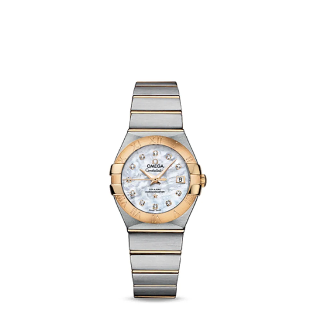 Omega Constellation Co-Axial 27 Brushed Stainless Steel / Yellow Gold / MOP