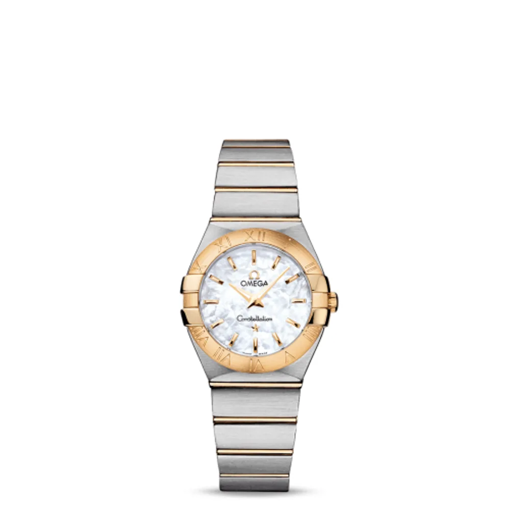 Omega Constellation Quartz 27 Brushed Stainless Steel / Yellow Gold / MOP