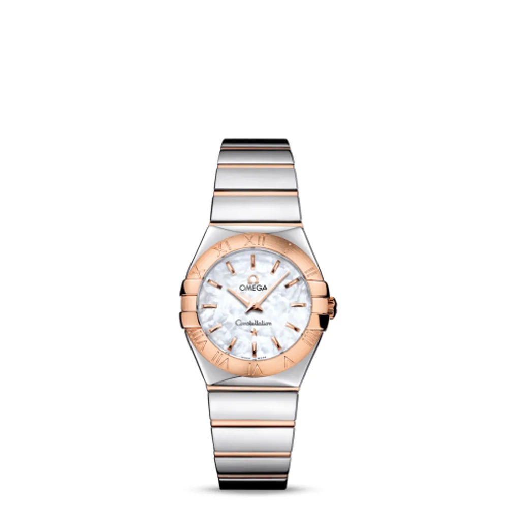Omega Constellation Quartz 27 Polished Stainless Steel / Red Gold / MOP