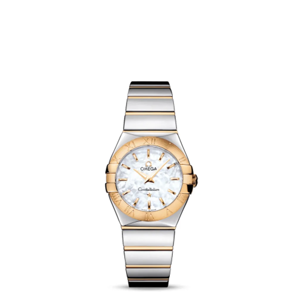 Omega Constellation Quartz 27 Polished Stainless Steel / Yellow Gold / MOP