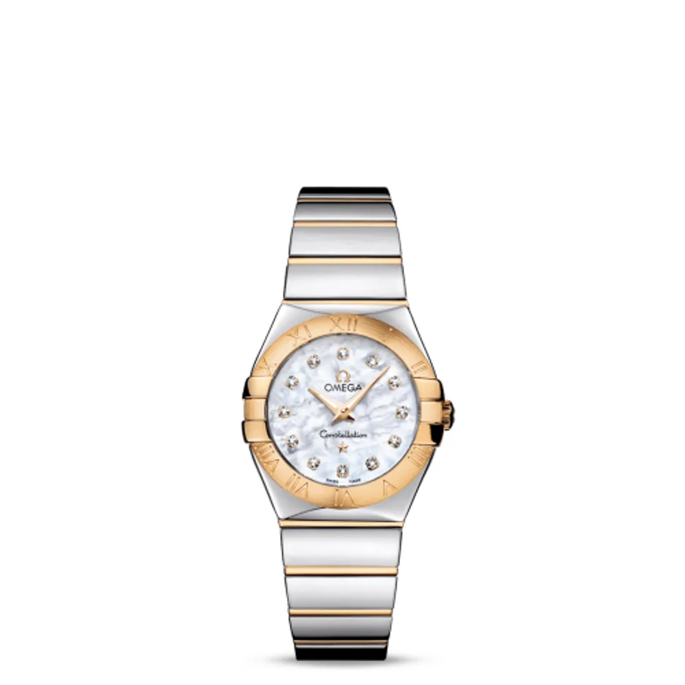 Omega Constellation Quartz 27 Polished Stainless Steel / Yellow Gold / MOP