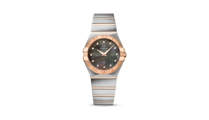 Omega Constellation Quartz 27 Brushed Stainless Steel / Red Gold / Tahiti MOP