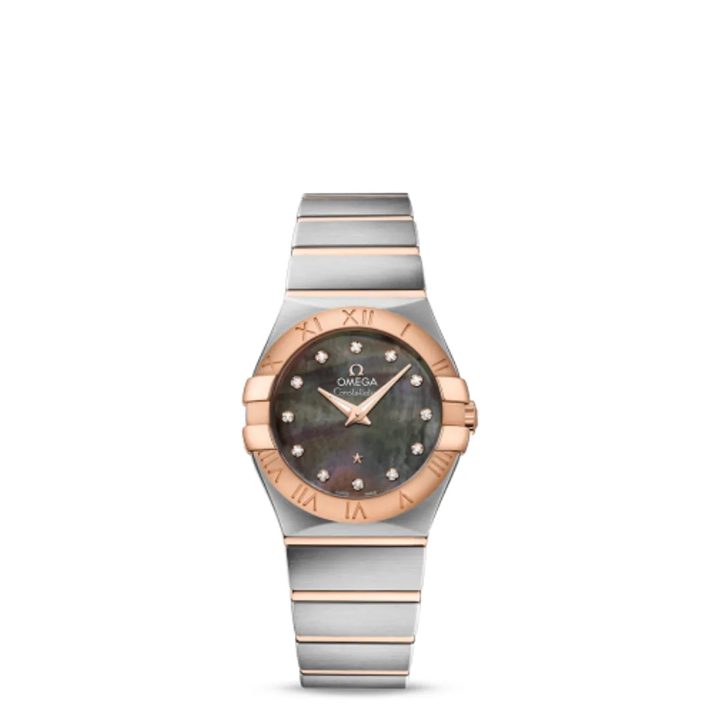 Omega Constellation Quartz 27 Brushed Stainless Steel / Red Gold / Tahiti MOP