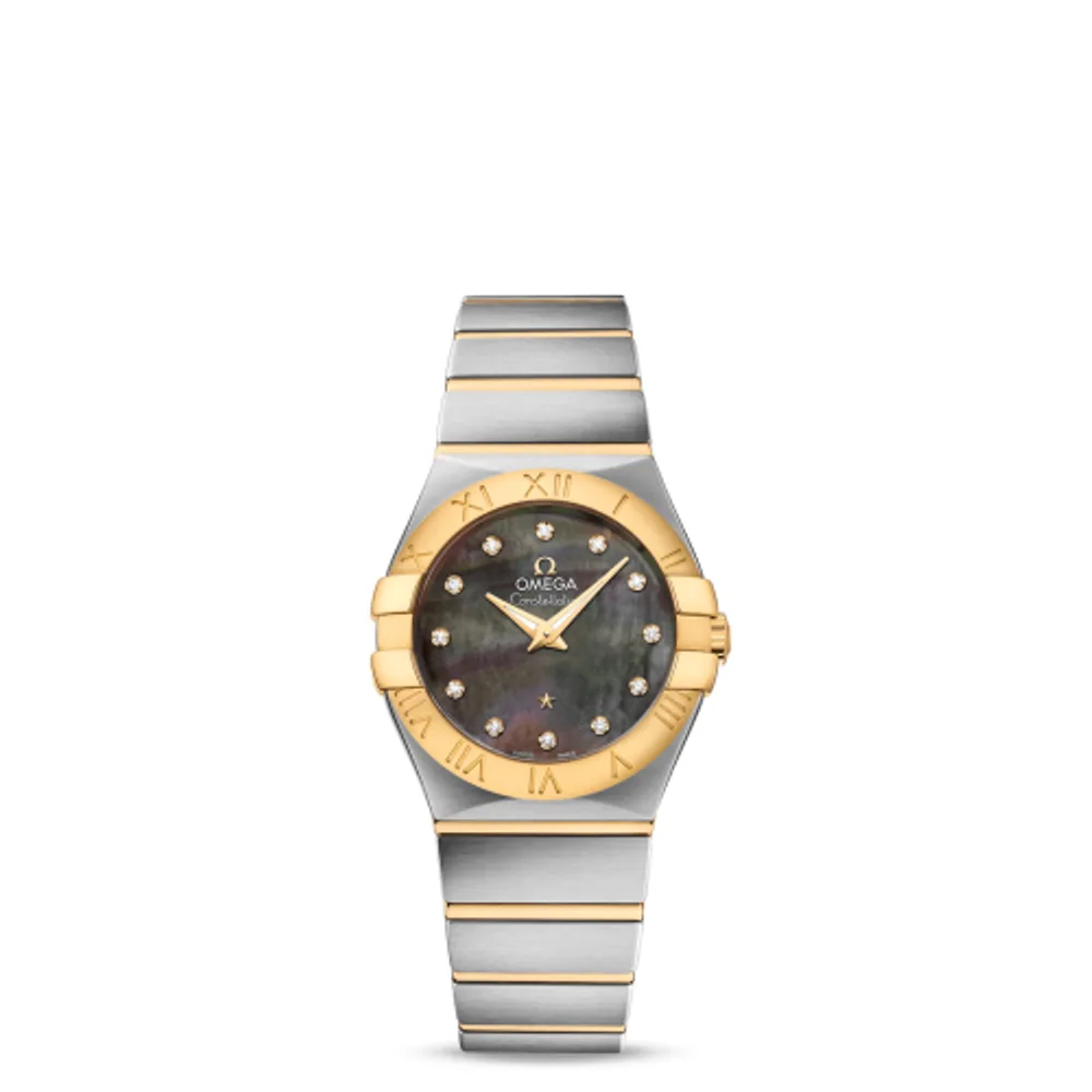 Omega Constellation Quartz 27 Brushed Stainless Steel / Yellow Gold / Tahiti MOP