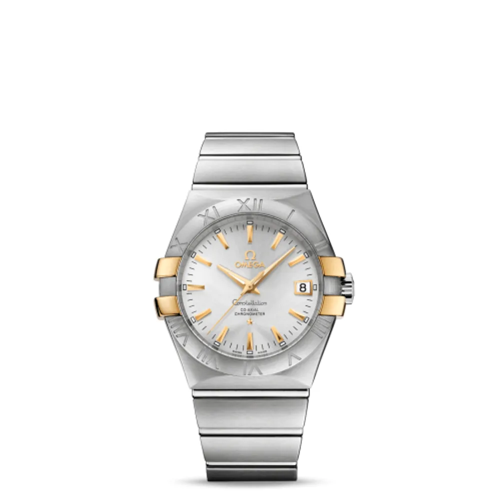 Omega Constellation Co-Axial 35 Stainless Steel / Yellow Gold Claws / Silver