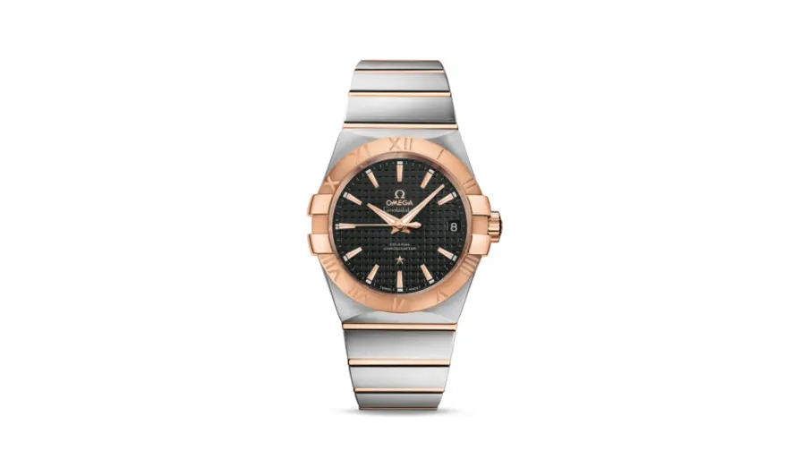 Omega Constellation Co-Axial 38 Stainless Steel / Red Gold / Black