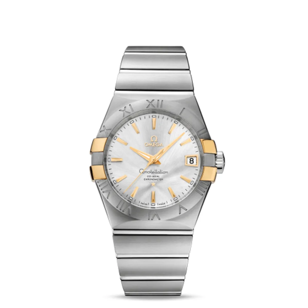 Omega Constellation Co-Axial 38 Stainless Steel / Yellow Gold Claws / Silver