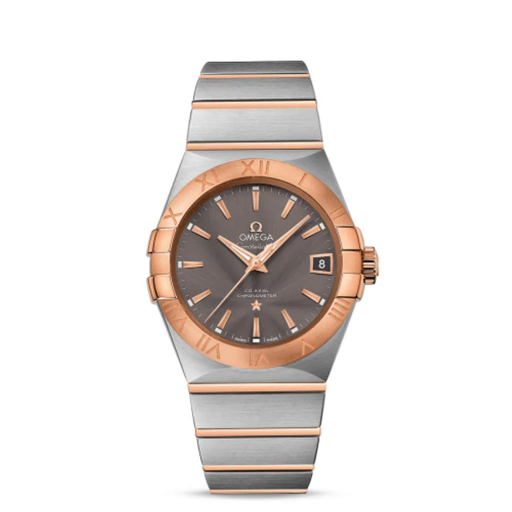 Omega Constellation Co-Axial 38 Stainless Steel / Red Gold / Grey