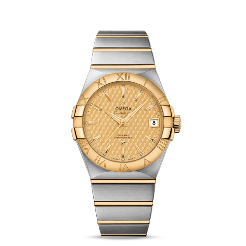 Omega Constellation Co-Axial 38 Stainless Steel / Yellow Gold / Champagne Lozenge