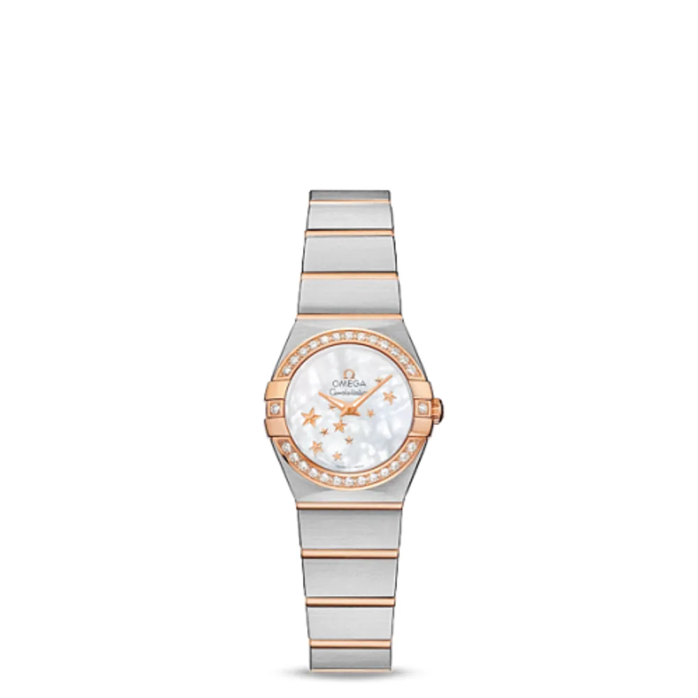 Omega Constellation Quartz 24 Brushed Stainless Steel / Red Gold / Diamond / MOP Stars