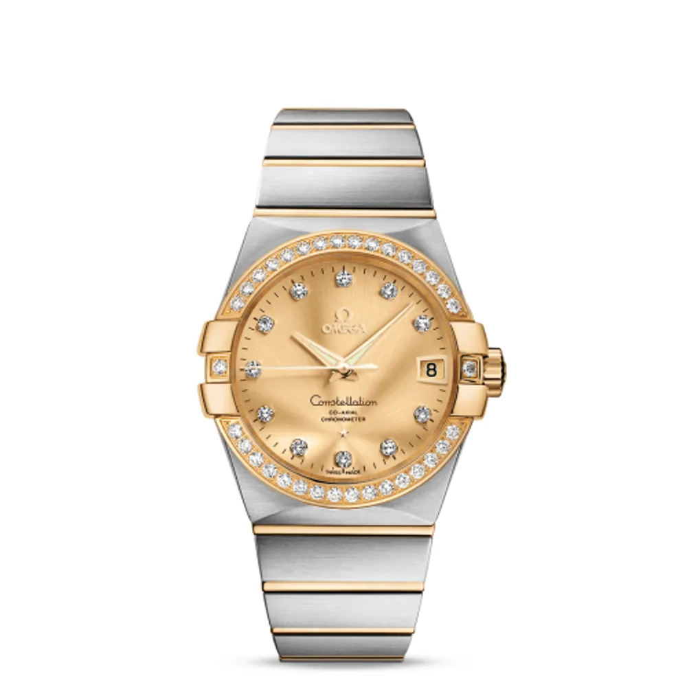 Omega Constellation Co-Axial 38 Stainless Steel / Yellow Gold / Diamond / Champagne