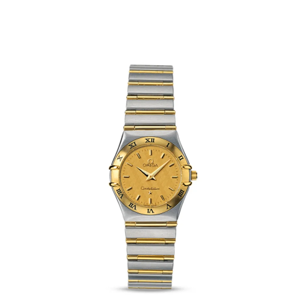 Omega Constellation Quartz 25.5 '95 Stainless Steel / Yellow Gold / Champagne