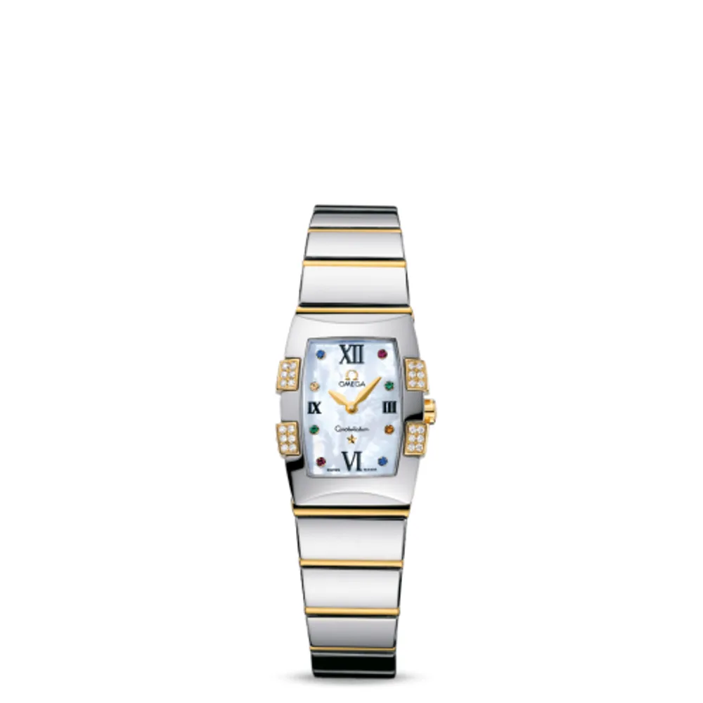Omega Constellation Quadrella Quartz 25 Stainless Steel / Yellow Gold / MOP