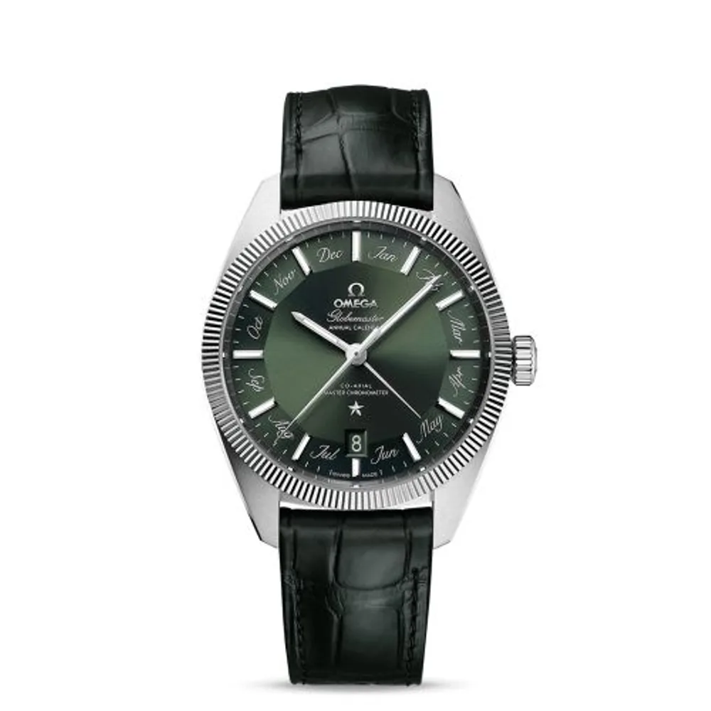 Omega Globemaster Annual Calendar Stainless Steel / Green