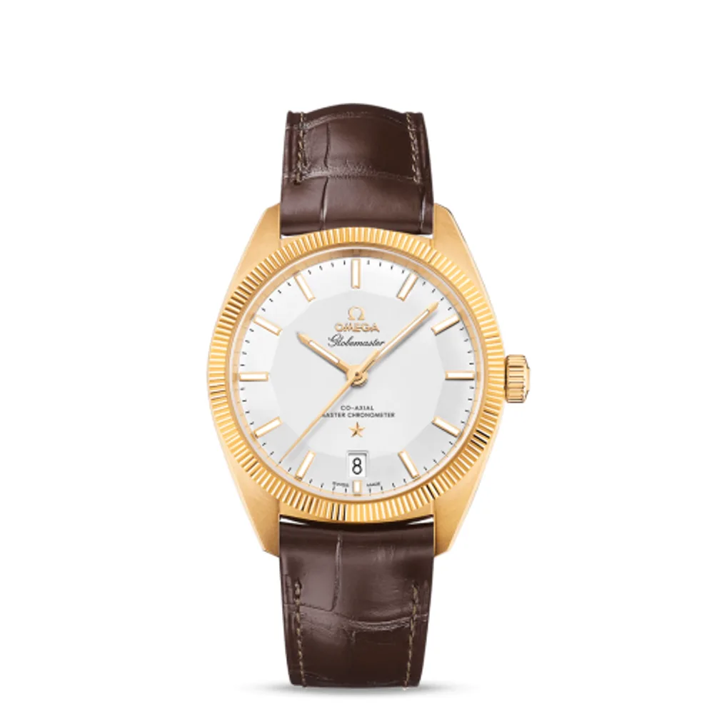 Omega Globemaster Yellow Gold / Silver / Leather