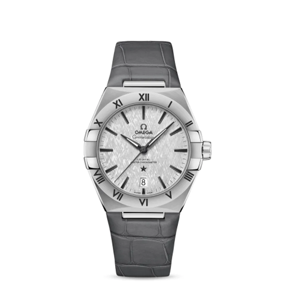 Omega Constellation Master Chronometer 39 Stainless Steel / Silver / Alligator